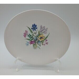 hallcraft eva zeisel bouquet Lunch Appetizer Plate Damaged Flowers Floral